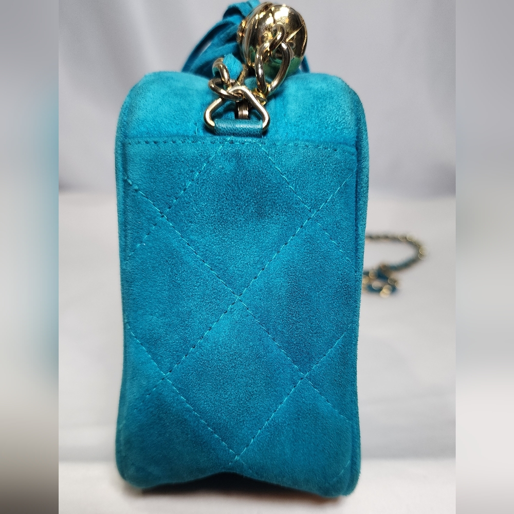 Chanel Mini Suede Tassel Camera Bag. Needs Ext Cleaning. No Hologram. - Picture 4 of 16